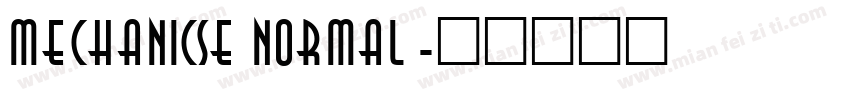 MechanicsE Normal字体转换